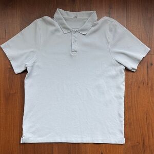 VGUC Men’s Lululemon 
Cotton Pique Short-Sleeve Polo Shirt 
Medium Starch Blue